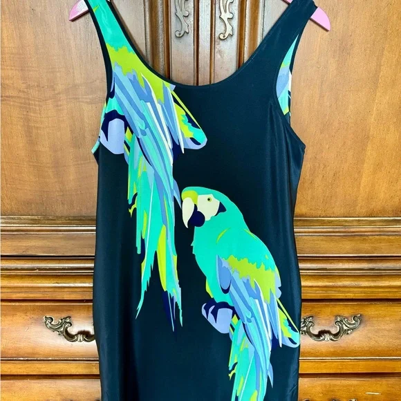 Amanda Uprichard Silk Parrot Tank Dress Gorgeous colors!  NWT - Picture 3 of 6